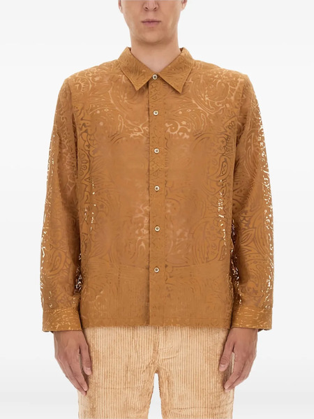  Séfr Chemise Maui à Détails En Dentelle - Marron 