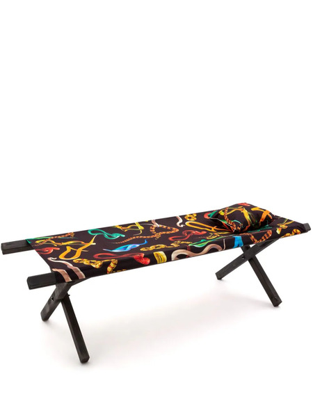  Seletti Matelas De Piscine à Imprimé Snakes - Noir 