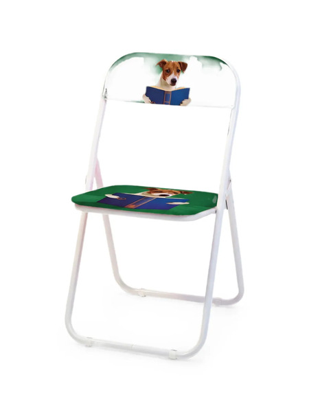  Seletti Toiletpaper Nerdy Dog Folding Chair - Blanc 