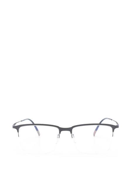  Silhouette Semi-rimless Rectangle-frame Glasses - Bleu 