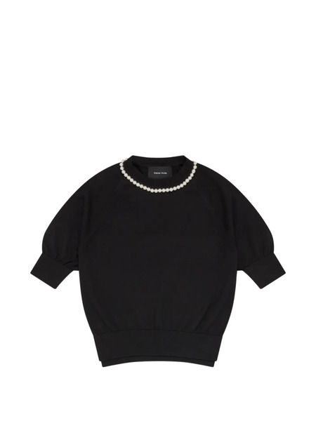  Simone Rocha Pull à Ornements De Perles - Noir 