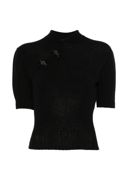  Simone Rocha Pull à Ornements De Perles - Noir 