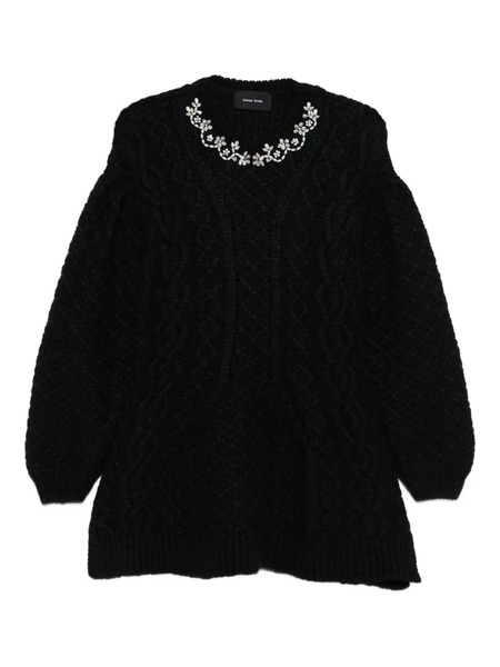  Simone Rocha Pull à Ornements - Noir 