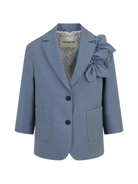  Simonetta Blazer à Fleurs - Bleu 