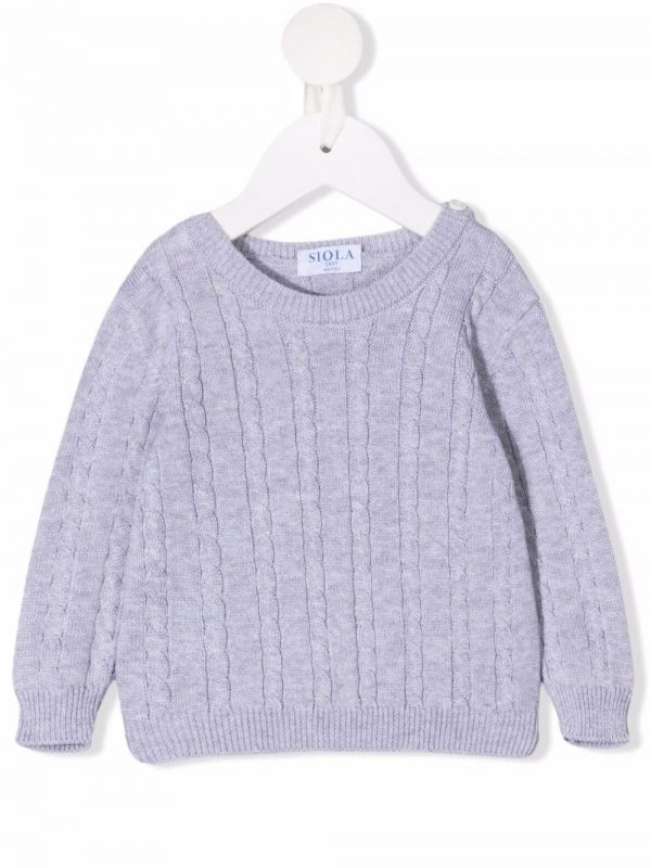  Siola Pull En Maille Torsadée - Gris 