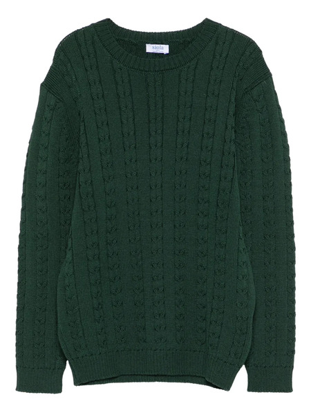  Siola Pull En Maille Torsadée - Vert 