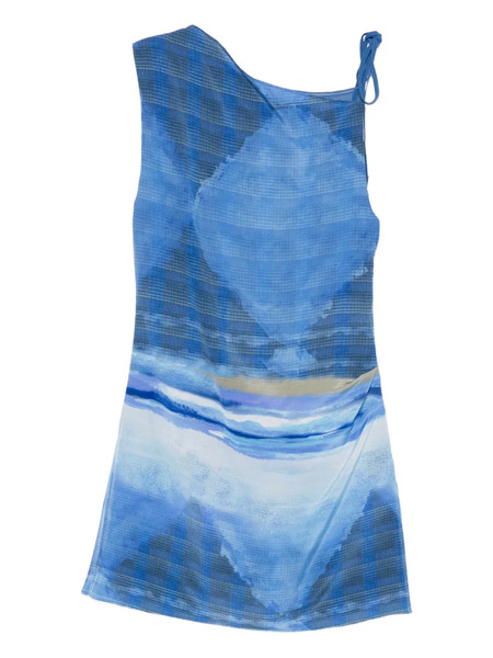  Sir. Robe Courte Isla à Imprimé Vagues - Bleu 