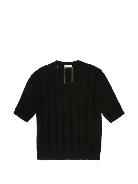  Slowear Pull Zanone Côtelé - Noir 