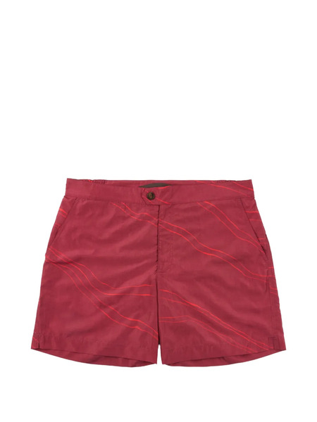  Slowear Short De Bain à Boutonnière - Rouge 