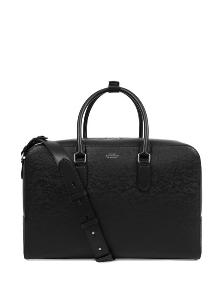 Smythson Sac De Voyage En Cuir - Noir 