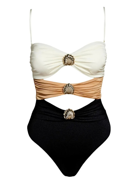  Sofia Erhan Maillot De Bain à Ornements - Blanc 