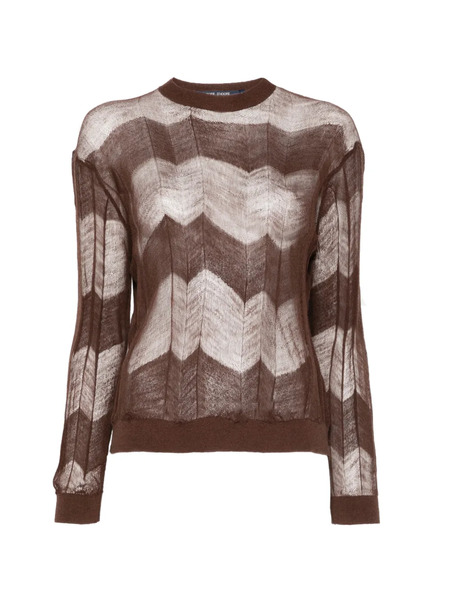  Sofie D'hoore Pull Moraca à Chevrons - Marron 