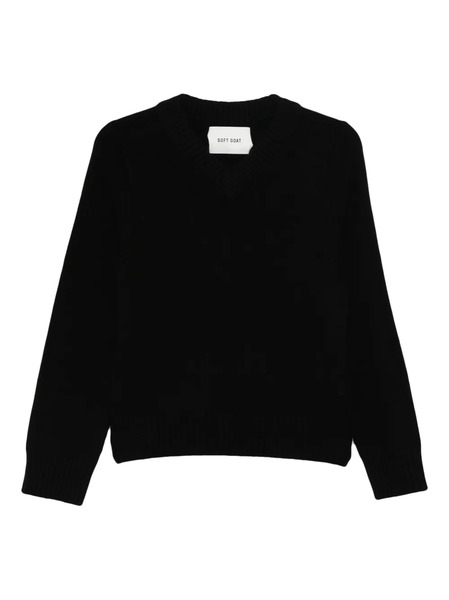  Soft Goat Pull à Col V - Noir 