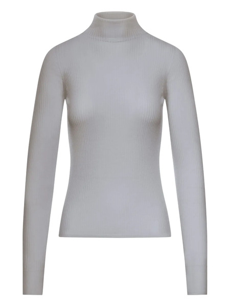  Sportmax Pull Côtelé - Gris 