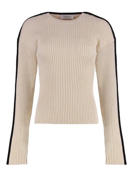 Sportmax Pull En Maille Nervurée - Tons Neutres 