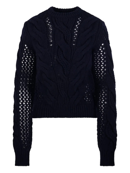  Sportmax Pull En Maille Torsadée - Noir 