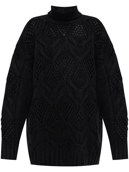  Sportmax Pull Oversize En Maille Losanges - Noir 
