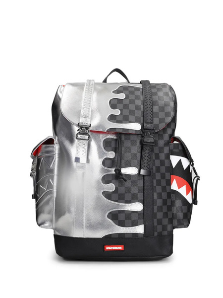  Sprayground Check-pattern Shark Backpack - Noir 
