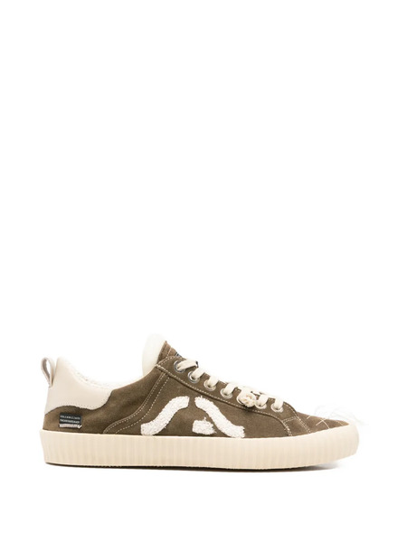  Springa Baskets Wavy En Daim - Marron 