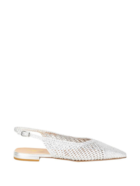  Status Intreccio Slingback Mules - Argent 