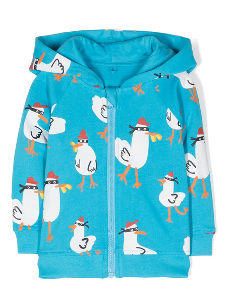  Stella Mccartney Kids Hoodie Seagull Bandit En Coton - Bleu 