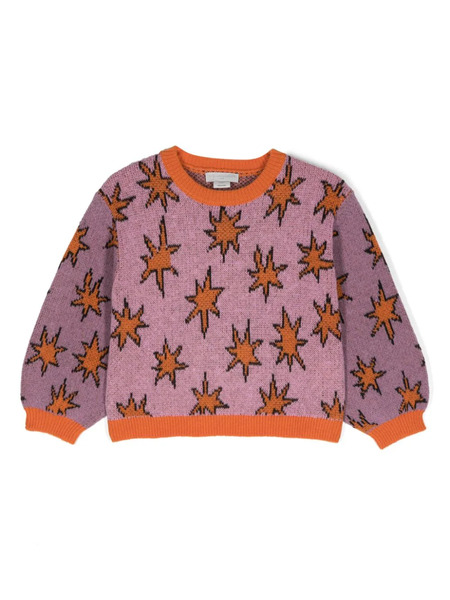  Stella Mccartney Kids Pull Stars En Jacquard - Rose 