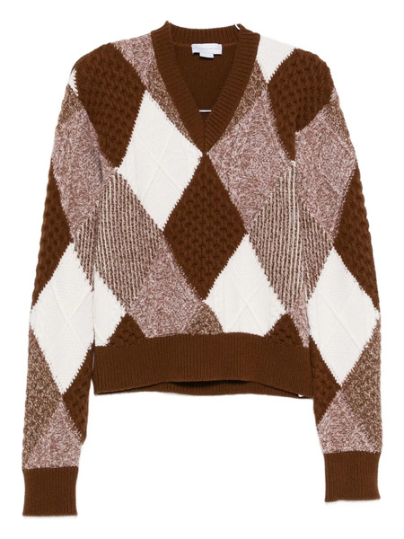  Stella Mccartney Pull à Col V - Marron 