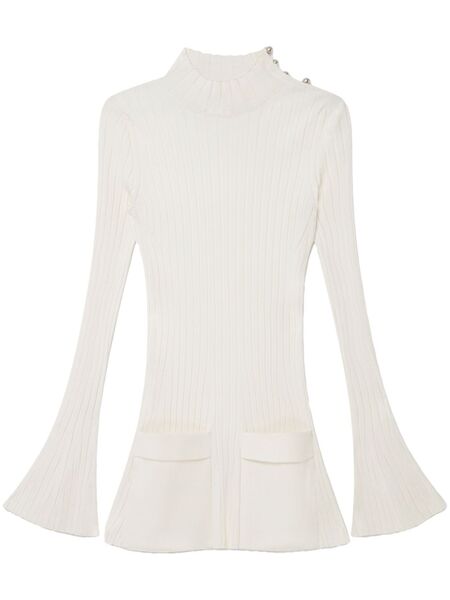  Stella Mccartney Pull En Maille Nervurée - Blanc 