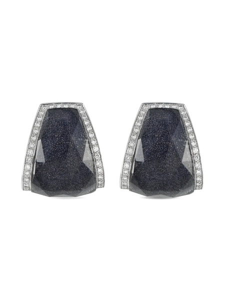  Stephen Webster Boucles D'oreilles Crystal Haze En Or Blanc 18ct Serties De Diamant à Fermoir Clip - Argent 