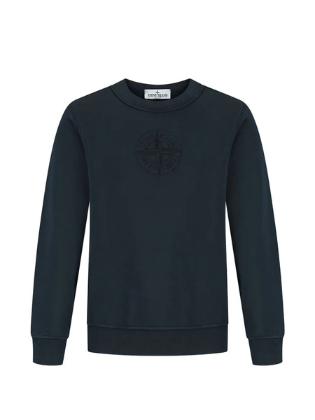  Stone Island Junior Sweat à Logo - Bleu 