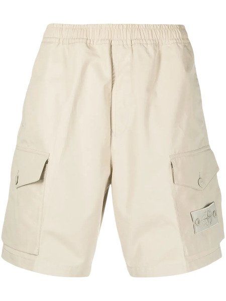  Stone Island Short En Coton à Poches Cargo - Tons Neutres 