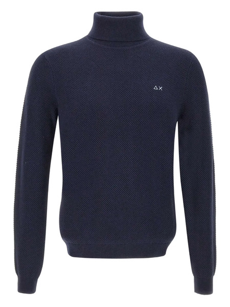 Sun68 Pull à Col Roulé - Bleu 