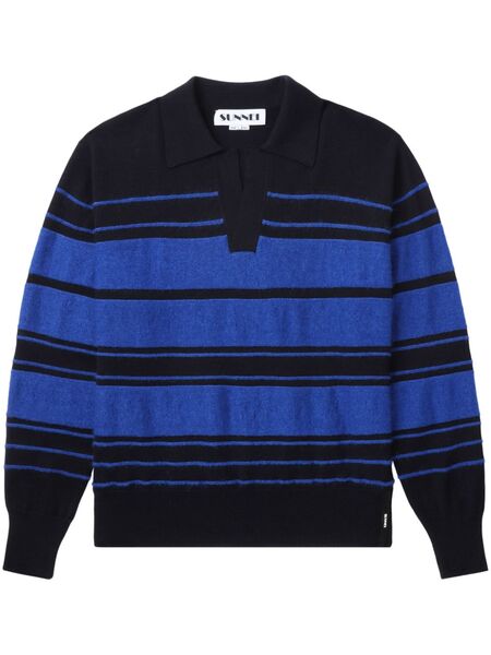  Sunnei Pull à Rayures - Bleu 
