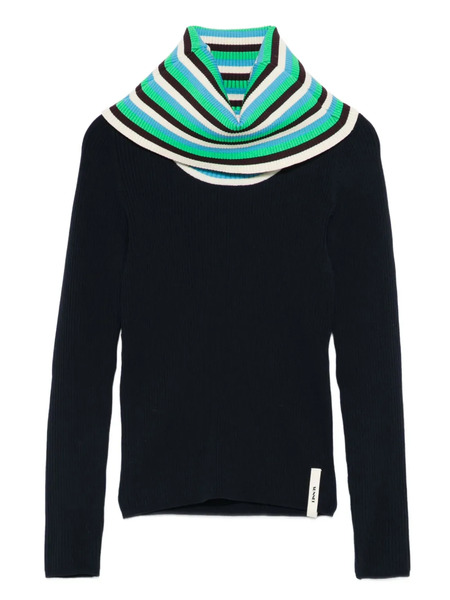  Sunnei Pull à Rayures - Bleu 