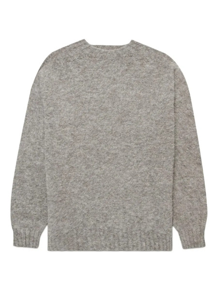  Sunspel Pull Moucheté à Patch Logo - Gris 