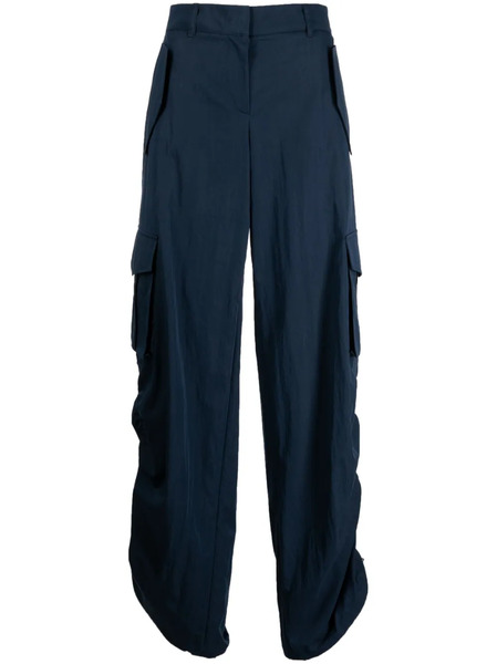  System Pantalon Ample à Lien De Resserrage - Bleu 