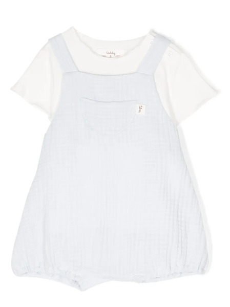  Teddy & Minou Ensemble à Patch Logo - Blanc 