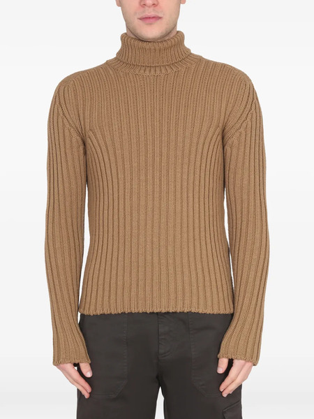  Ten C Pull à Col Roulé - Marron 