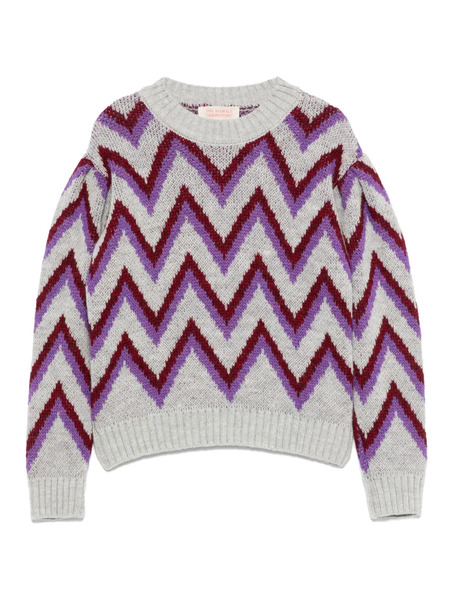  The Animals Observatory Pull à Motif Zig-zag - Gris 