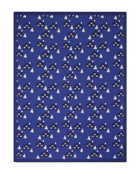  The Bonnie Mob Kids Couverture Fawn Cabin En Maille - Bleu 