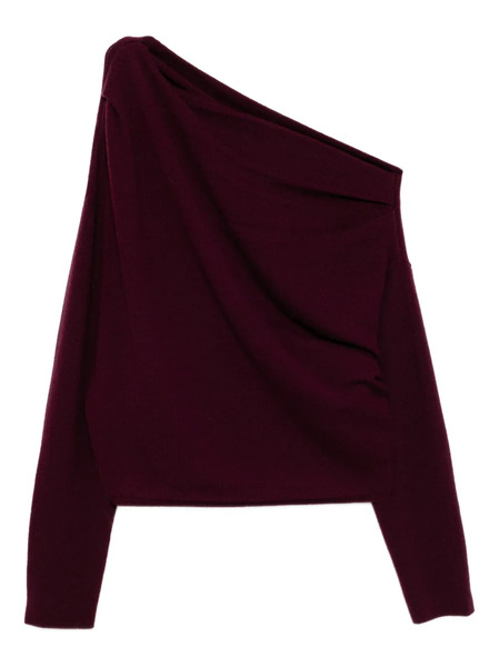  The Sei Pull Drapé à Design Asymétrique - Violet 