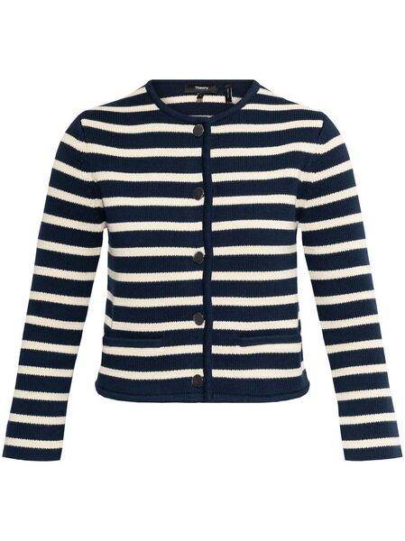  Theory Cardigan à Rayures - Bleu 