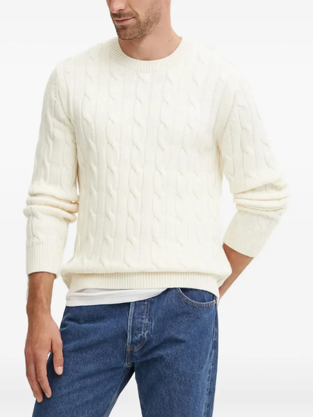  Theory Pull En Maille Torsadée - Blanc 