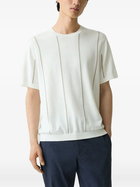  Theory Pull Rayé - Blanc 