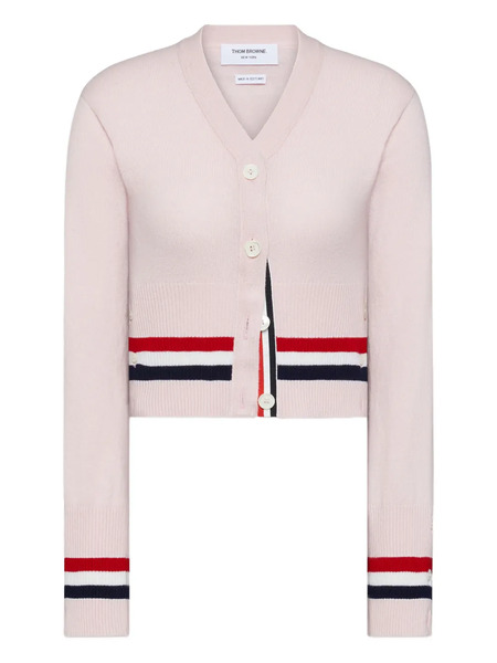  Thom Browne Cardigan à Rayures - Rose 