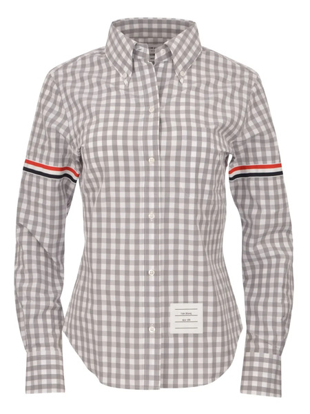  Thom Browne Chemise à Carreaux Vichy - Gris 