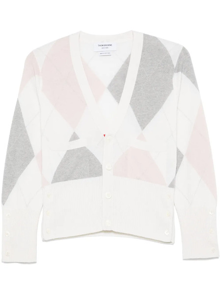  Thom Browne Pull à Losanges En Intarsia - Blanc 