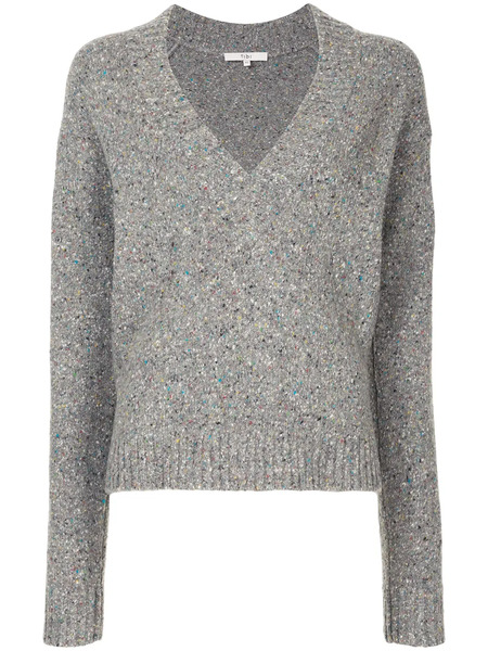  Tibi Pull Eco Tweedy - Gris 