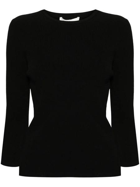 Tibi Pull Giselle En Maille Nervurée - Noir 