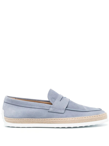  Tod's Mocassins En Daim à Entaille Penny - Bleu 